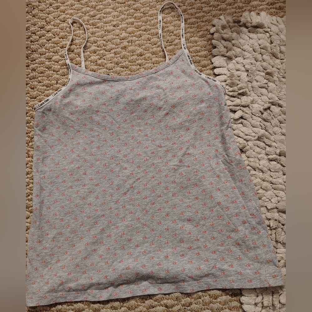 Calvin Klein Gray and Pink Sleep wear Top